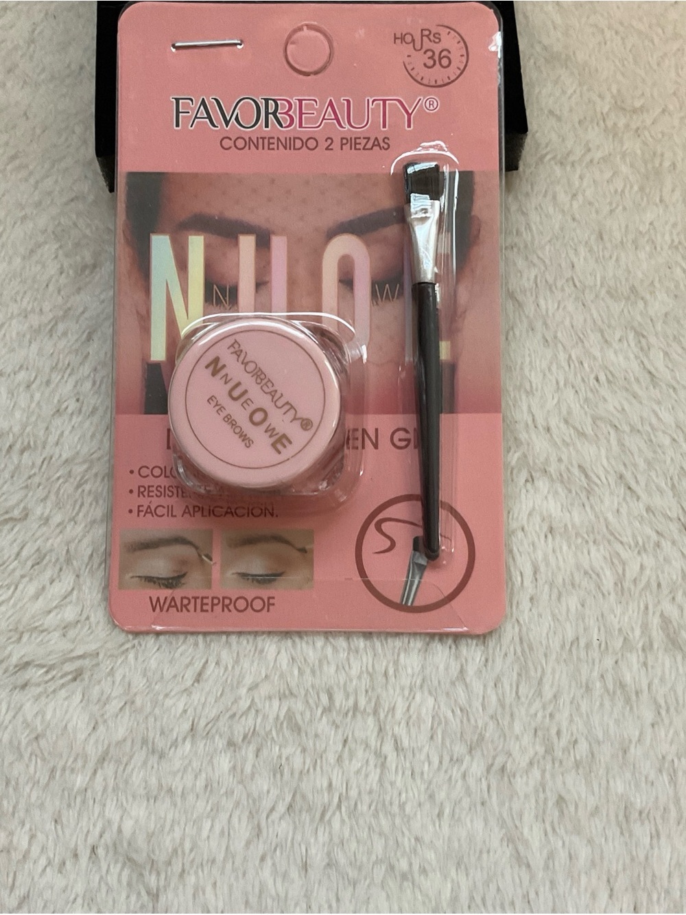 Pink Eyebrow Pomade Duo with Angled Brush